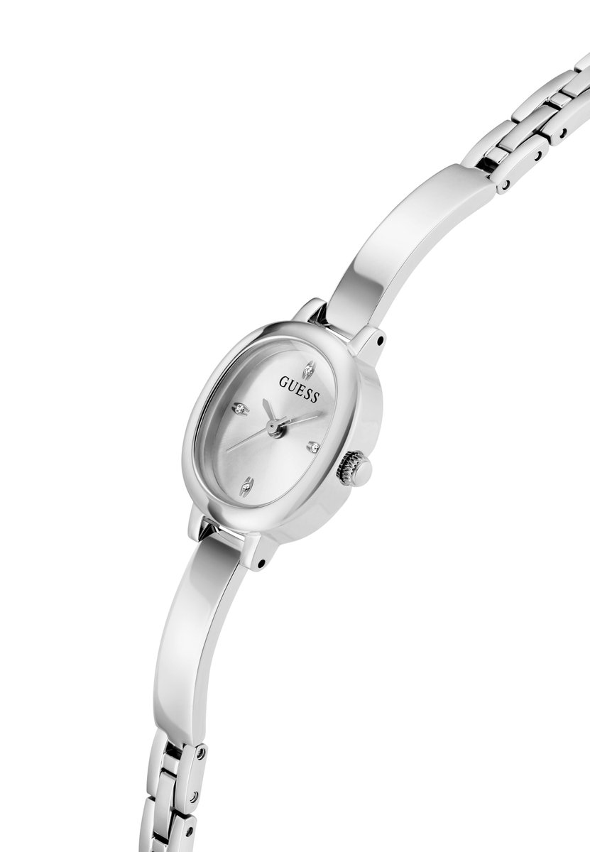 Guess Penelope Quartz Analoog Horloge Zilver Kleur Kast: 100% Gerecycled Staal | Armband: 100% Gerecycled Staal 21 mm GW0924L1, GW0924L3
