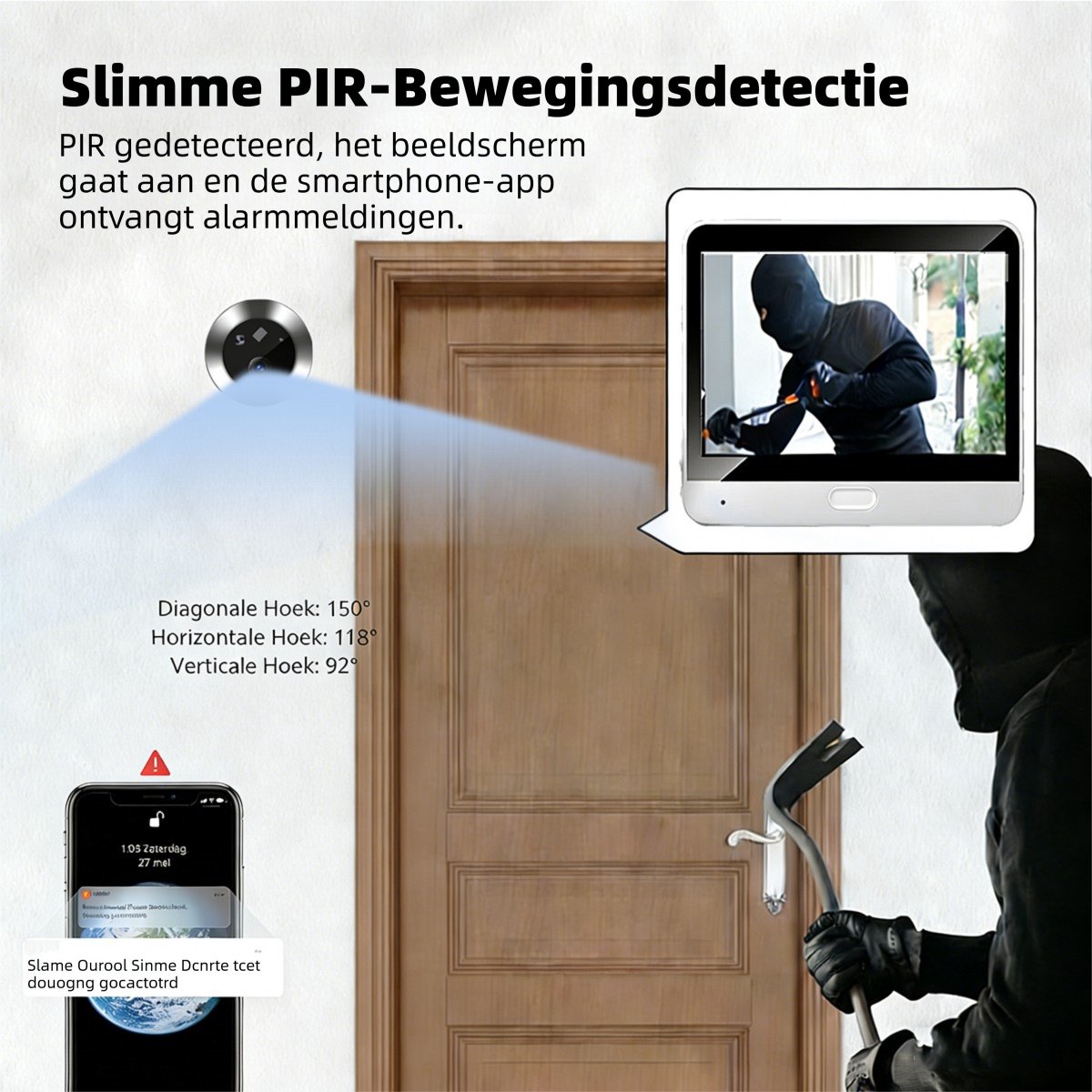 Edge & Ease Fokelyi Video Deurbel met 4,3-inch Scherm - afbeelding 3