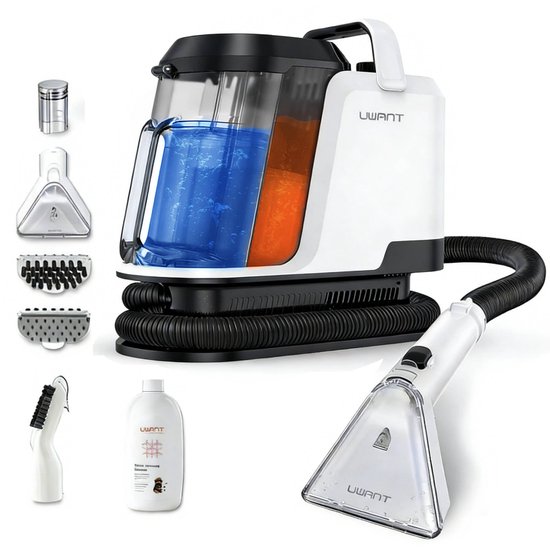 UWANT Y100-Professionele Tapijtreiniger- Vlekkenreiniger-18 kPa krachtige zuigkracht - 600 W robuuste motor-Zelfreinigend-Tapijtreiniger - Bank Reiniger Machine - Zetelreiniger-Draagbaar - Geschikt voor textiel en schoeisel
