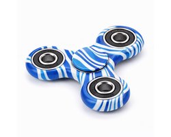 Novaex Fidget Spinner - Hand spinner met uniek Mixed Blue design - Stressbestrijding