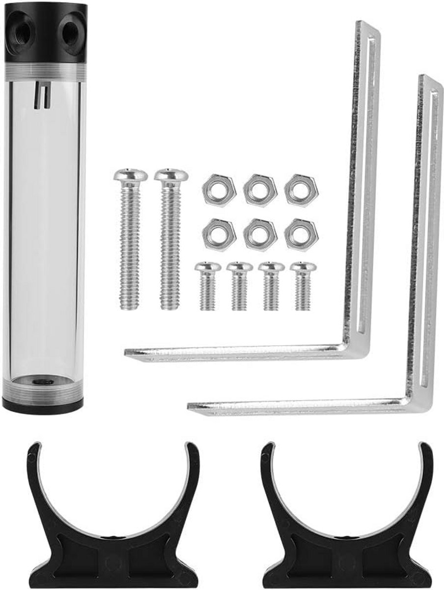 Cilindrische Waterkoelreservoir Set voor CPU Koeling PC - Diverse Lengtes
