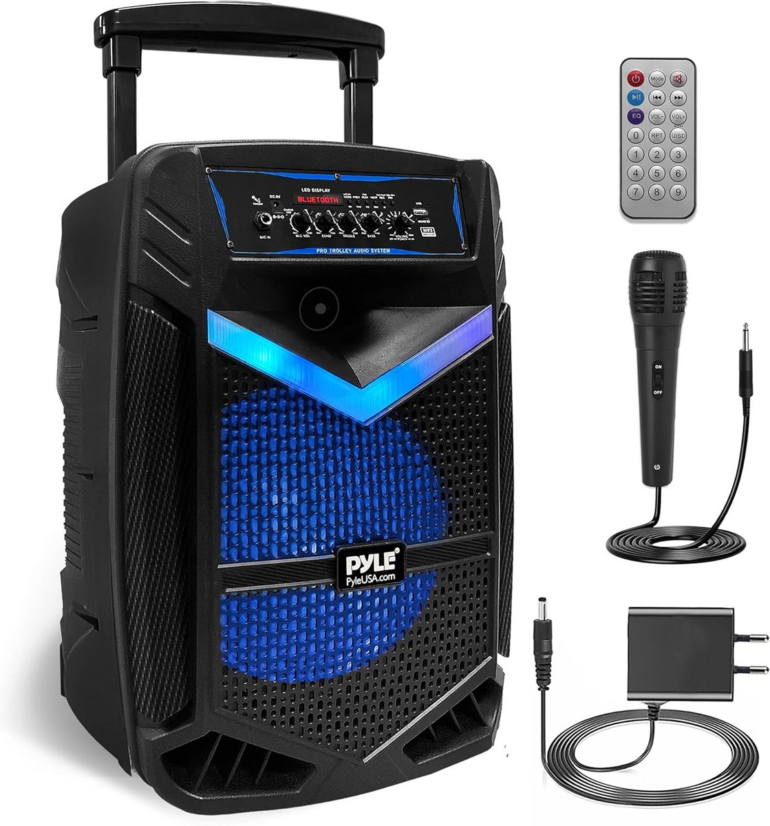 Draagbare Bluetooth Speaker met Wielen - 800W - Inclusief Microfoon en Afstandsbediening