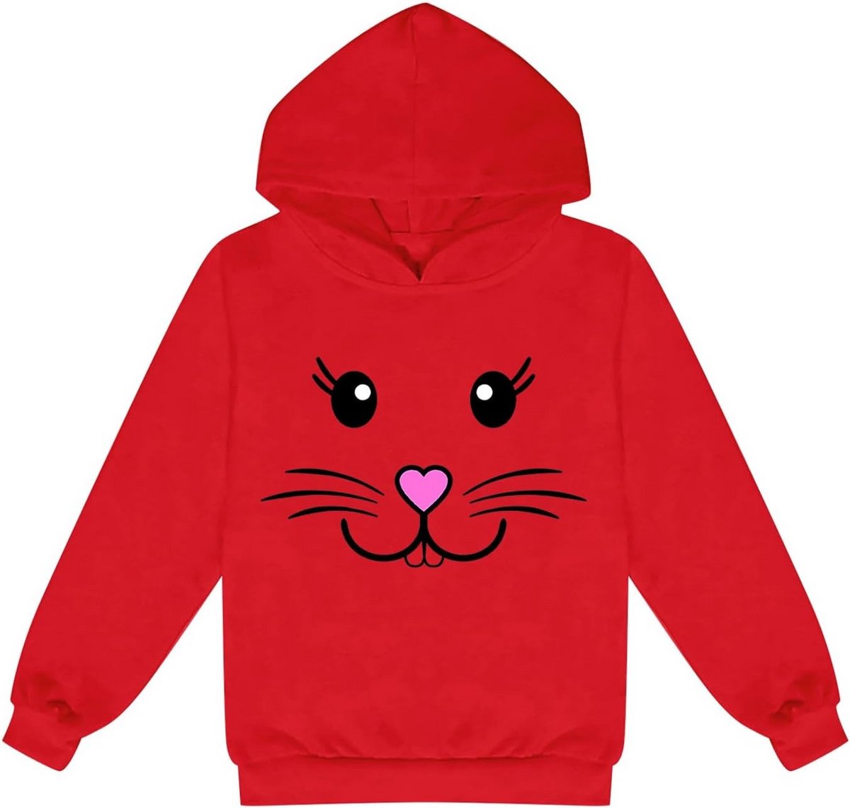 Fleece Trui met Capuchon voor Meisjes | Warm & Schattig Bedrukt Kinder Sweatshirt