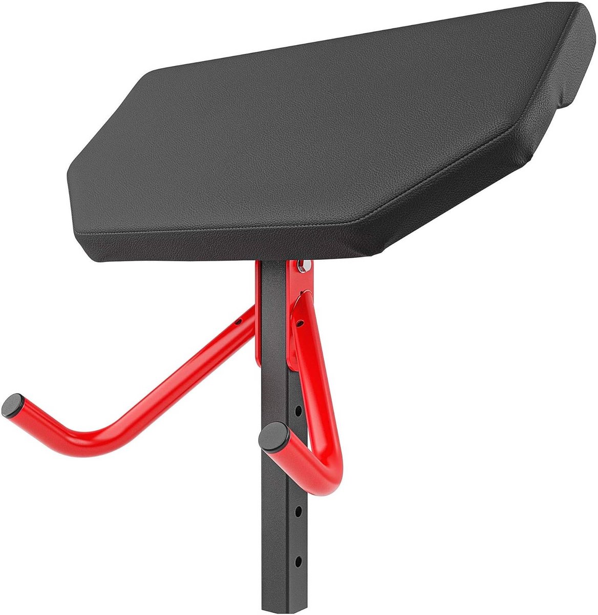 Curl Pult Bank - Armsteun Scott - Kracht Training - Versterkte Bekleding - 57x55x33 cm - Zwart