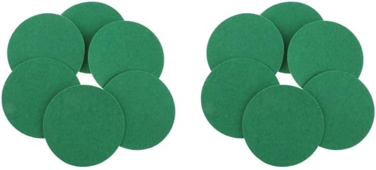 Viltjes Set voor Airhockey Pusher Verpakt 6 Stuks Groen