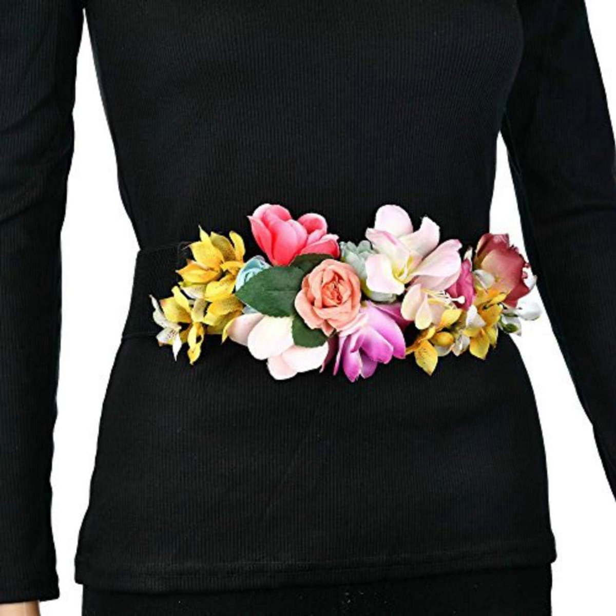 Elastische Bruidsriem met Bloemen - Stijlvol Accessoire voor Trouwjurk