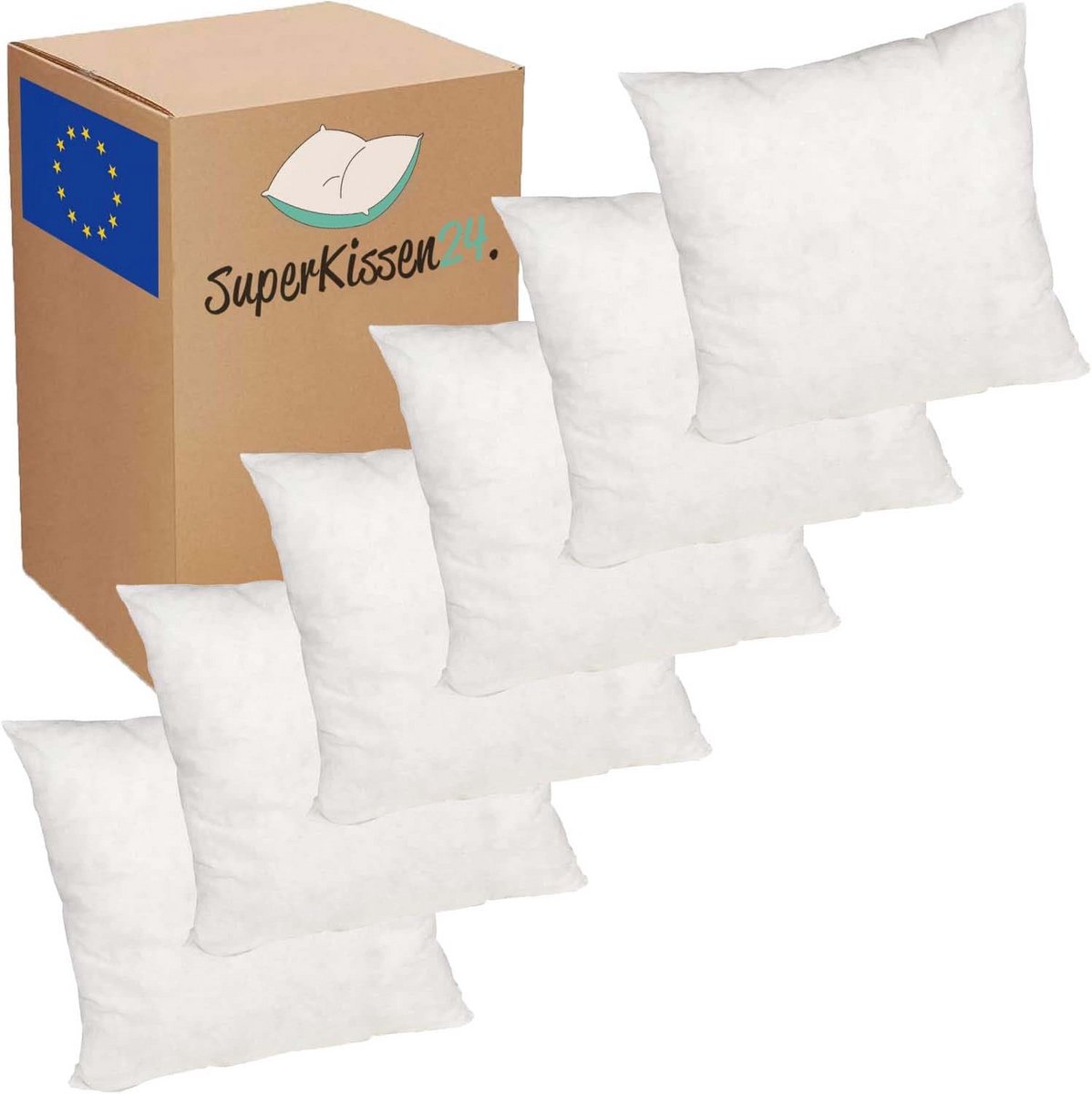 Set van 6 Kussen Binnenkussens 40x40 cm - Hypoallergeen en Uitwasbaar