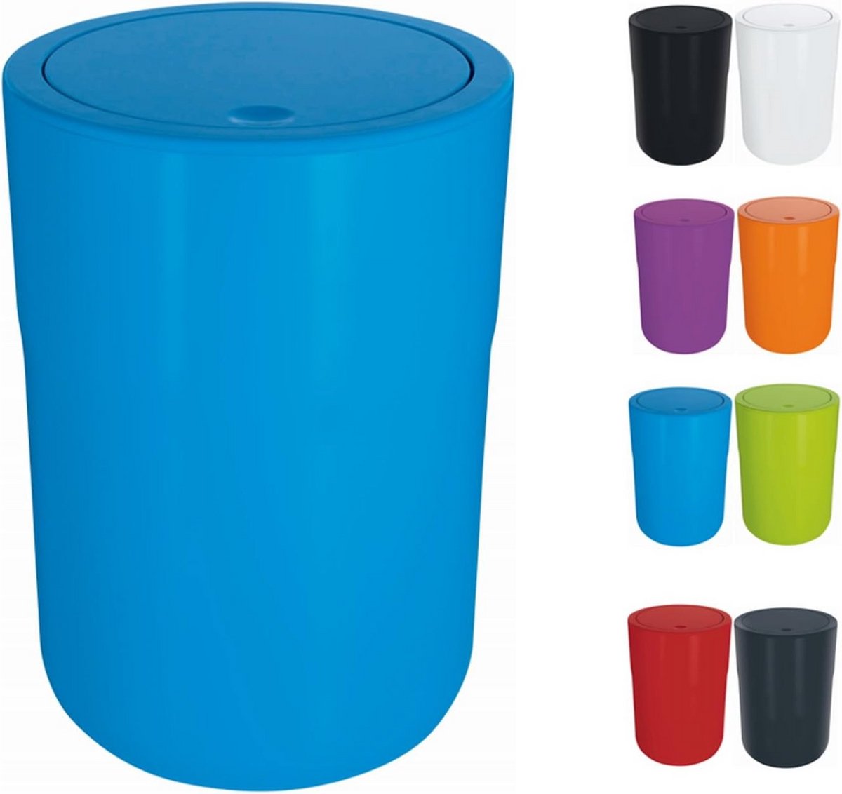 Kleine Prullenbak Badkamer 5L met Draaiend Deksel - Ideaal voor Cosmetica en Afval