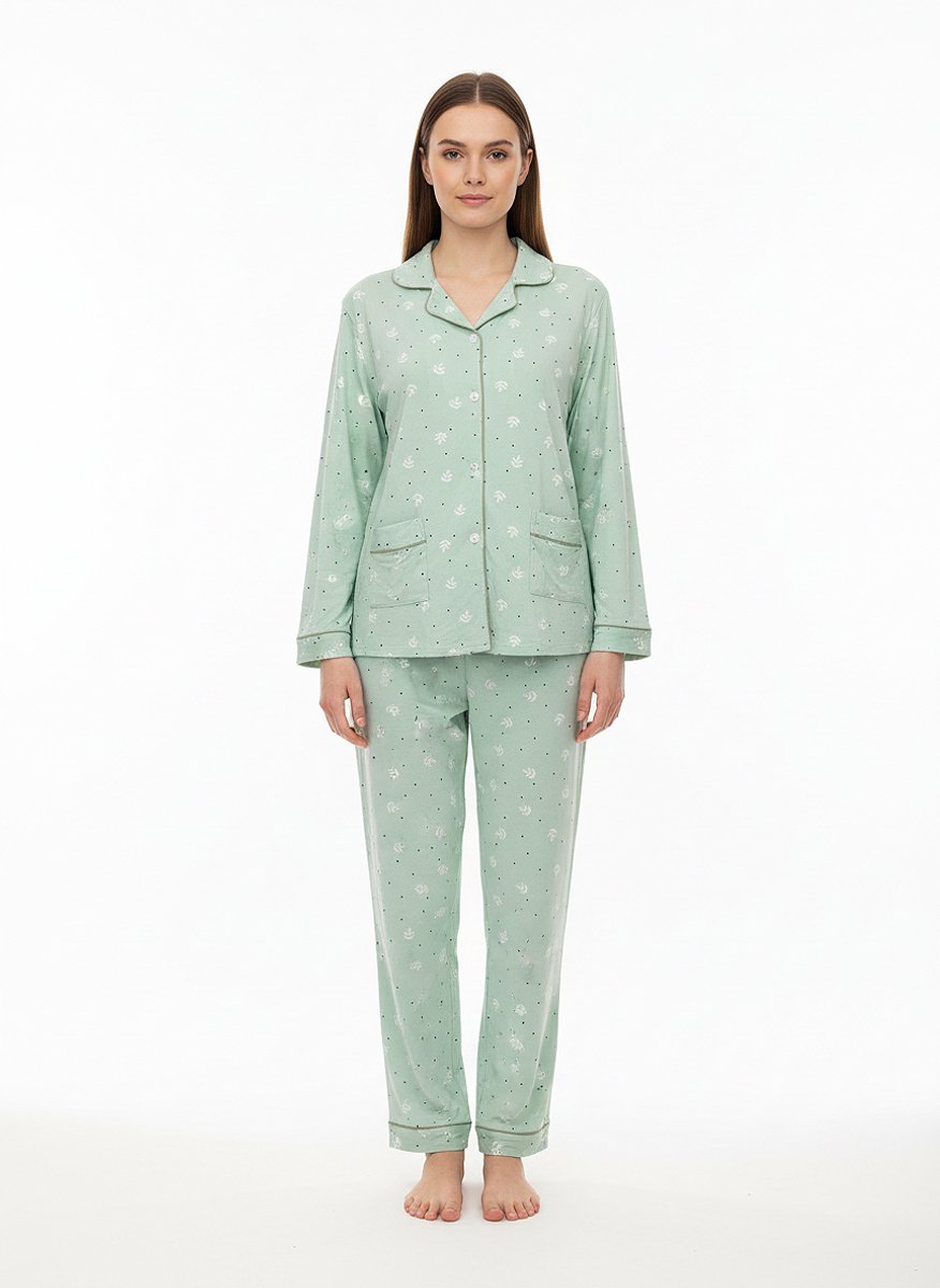 Dames Katoenen Pyjama 2028 180GSM Double Jersey M groen