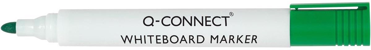 Q-CONNECT whiteboardmarker, 2-3 mm, ronde punt, groen 10 stuks