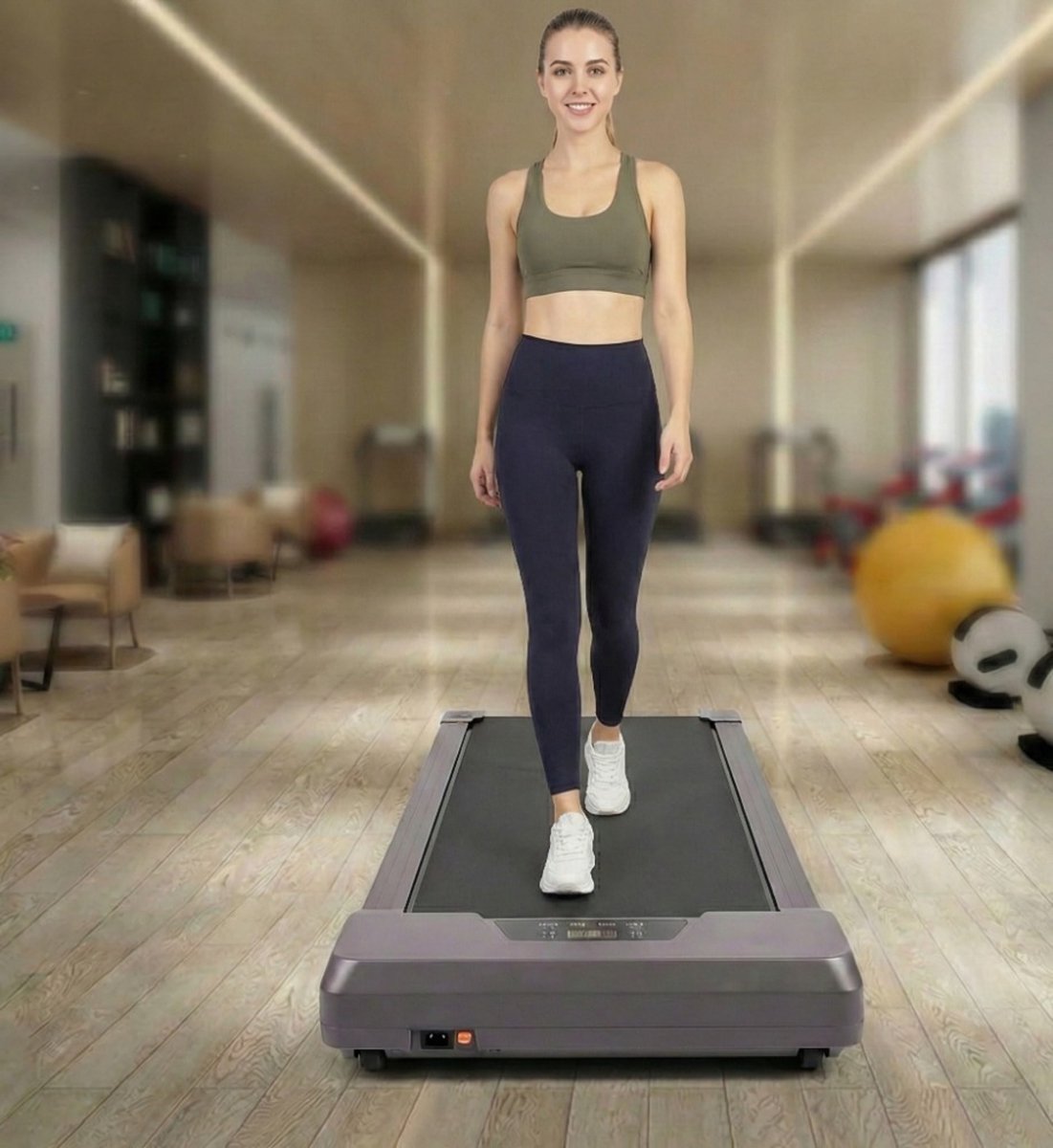 Loopband voor Onder Bureau & Kantoor – Elektrische Walking Pad 1-6 km/u – Stil, Compact & Met Afstandsbediening – Designbest