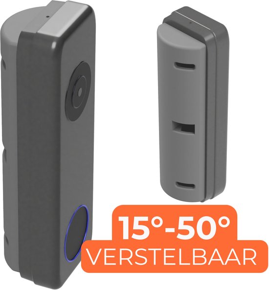 Verstelbare 15°-50° hoekbeugel voor Eufy deurbel camera | Vezelversterkt kunststof, waterbestendig, inclusief schroeven