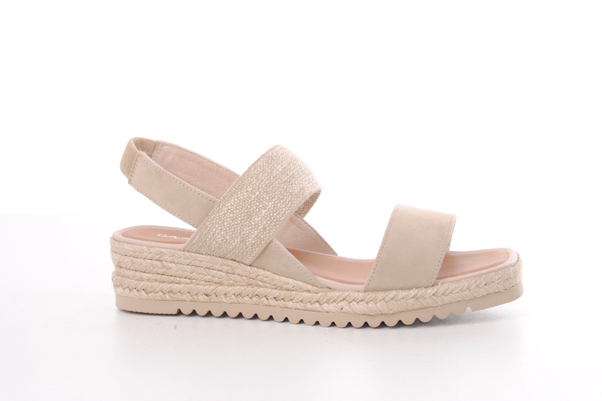 Casteller dames sandaal Angelaca suède en elastiek beige