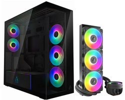 Arctic Case Combo Black – Voordeelbundel – Xtender VG mirror black + Liquid Freezer III Pro 360 ARGB Black