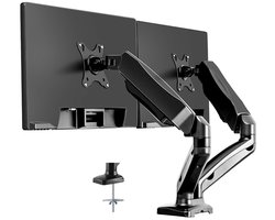 Douxe® Dubbele Monitor Arm - Voor Twee Scherm - Monitorbeugel voor 13 t/m 32 Inch- Zwart - FM-SPM2