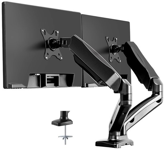 Douxe FM-SPM2 dubbele monitor arm – 13 t/m 32 inch – zwart
