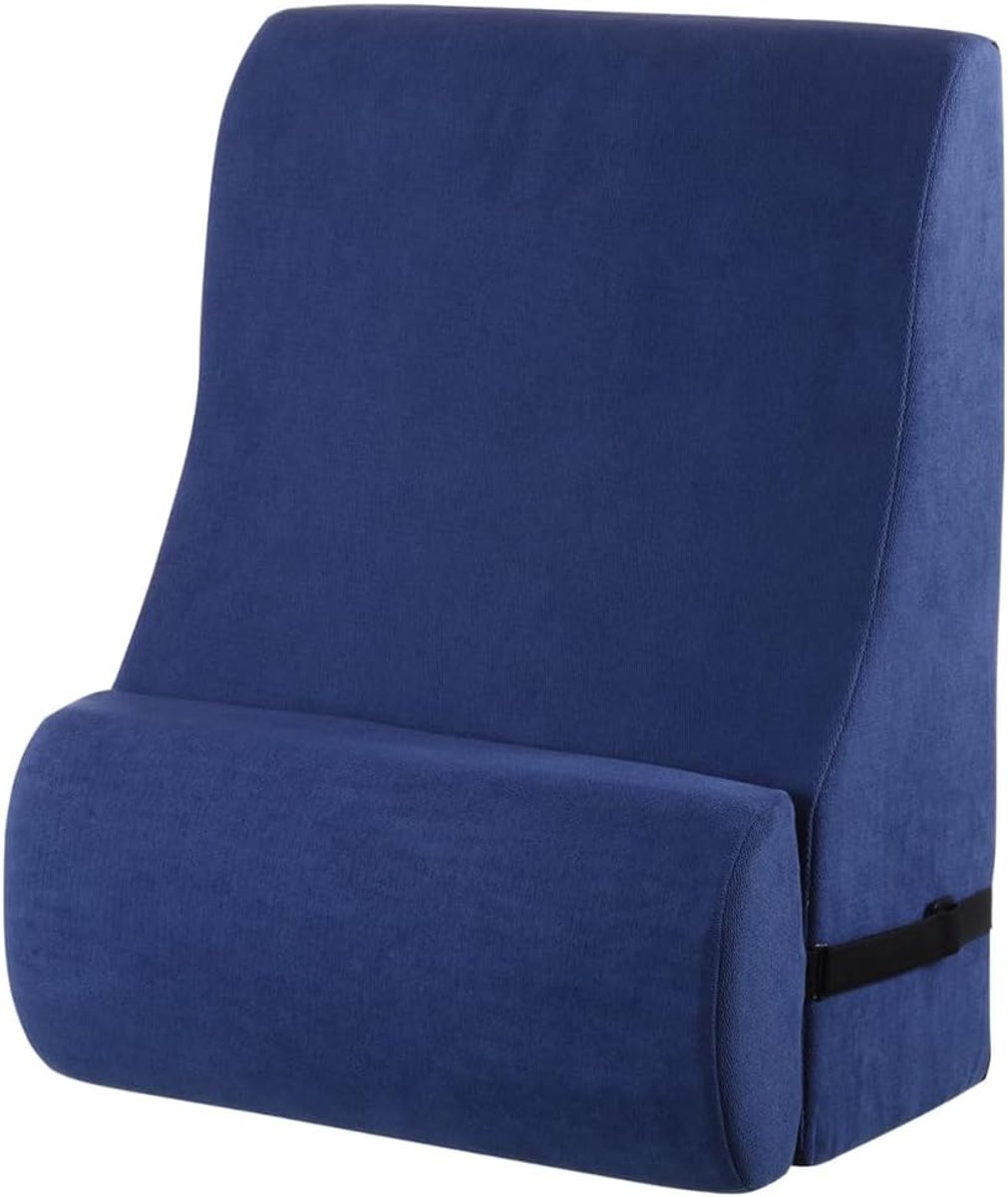 Imperatoris - Leeskussen voor in Bed - Relax Kussen - Leeskussen - Relax Kussen - Leeskussen Voor Boeken - Verstelbare Vulling - 57 x 45 x 30 cm - Blauw