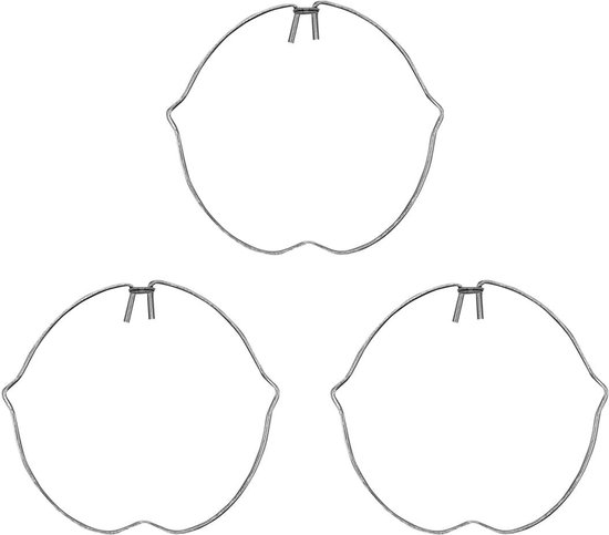 TQ4U klemveer / veerring voor inbouwspot – Ø 46 tot 55 mm klembereik – Chroom – Set van 3 stuks – Voor spotbevestiging – Verenstaal