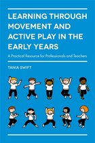 Couverture de livre avec le titre 'Learning Through Movement and Active Play in the Early Years' et des illustrations d'enfants souriants en mouvement.