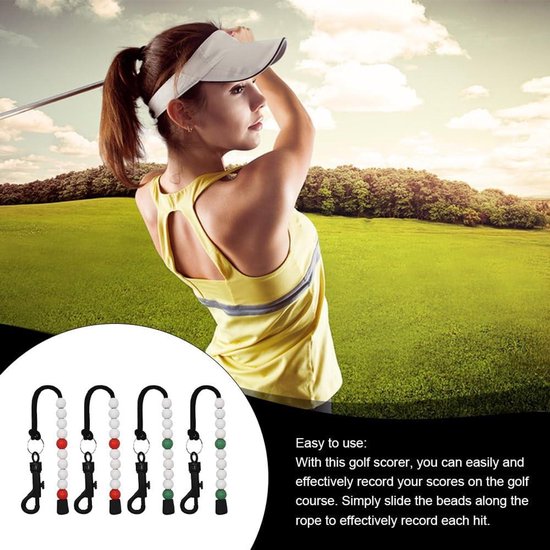 Golf score teller en slagteller set van 4, golf accessoires, golfgift voor golfliefhebbers van Merkloos — afbeelding 4