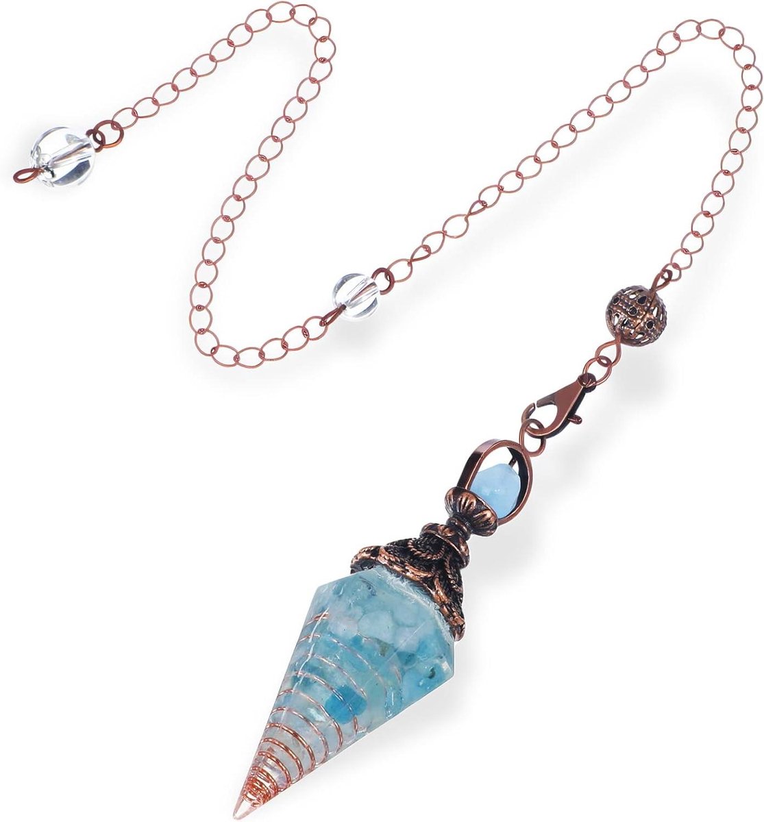 Pendulum edelsteen pendel kristal - natuurlijke helende zeshoekige stenen voor antistress,