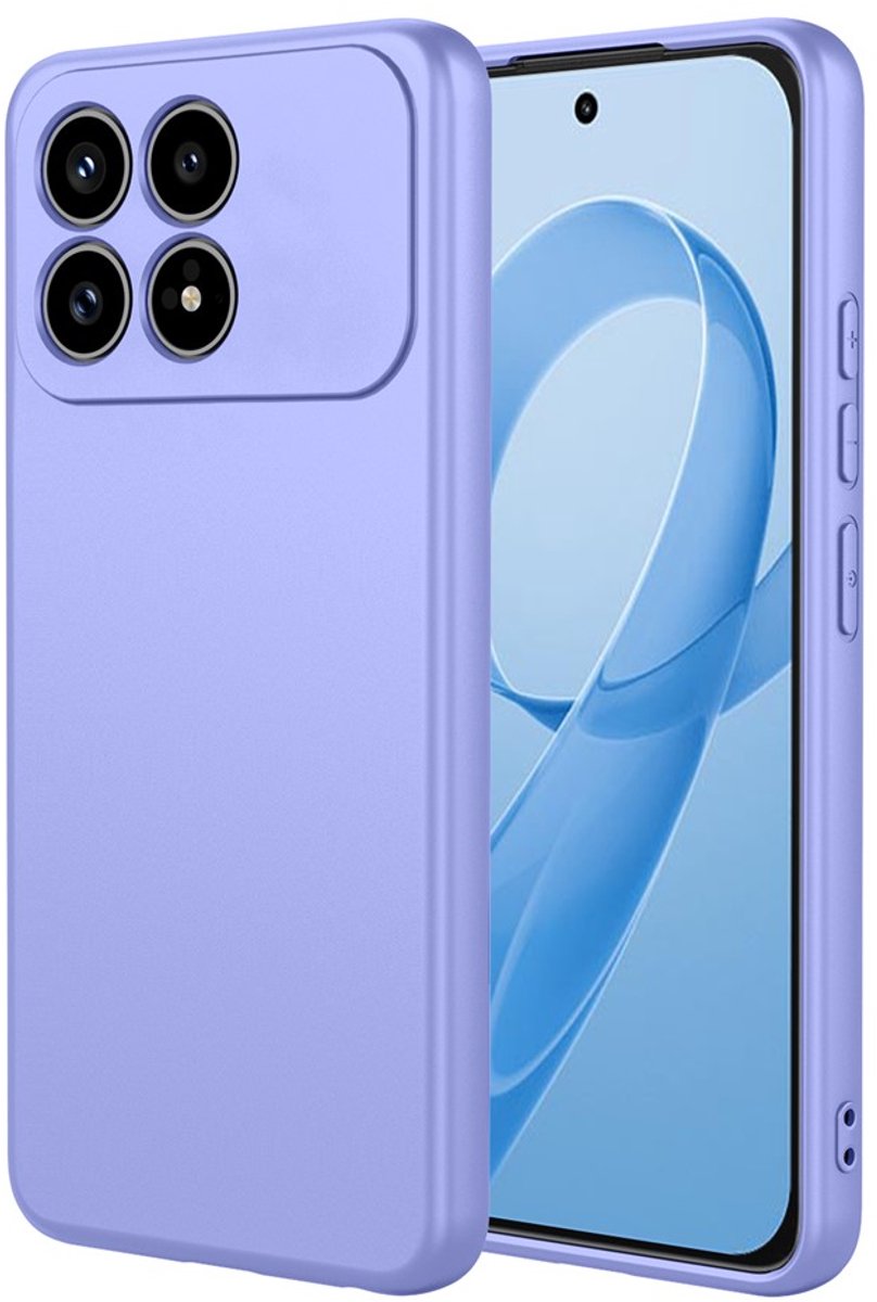 Hoesje geschikt voor Xiaomi Poco F8 Pro - Phonesta Soft Silk Silicone Back Cover - Paars