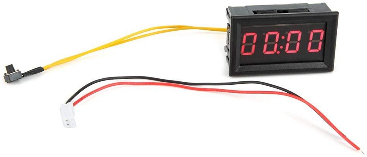 Digitale LED Autoklok met Datum en Timerfunctie - Rood Display