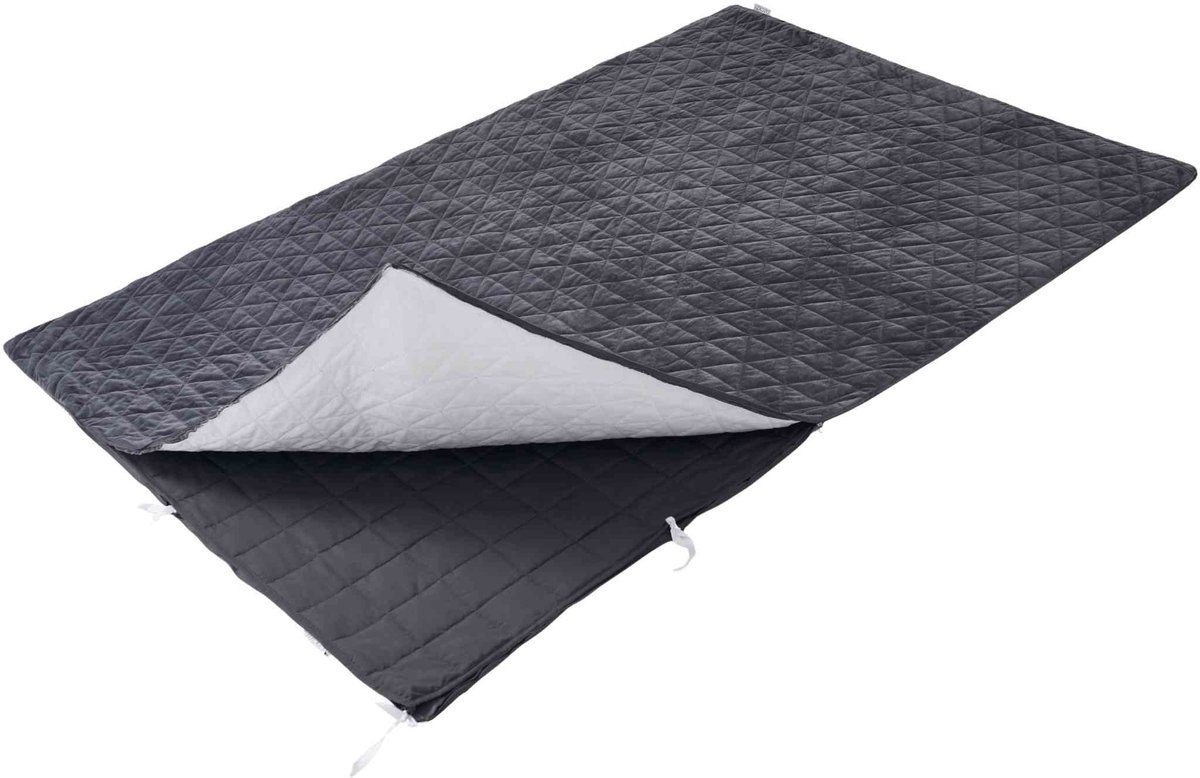 Tuckzy DreamSoft - Verzwaringsdeken hoes - 3-zijden rits - Donkergrijs - 140x200