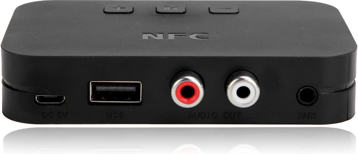 Draadloze Bluetooth 5.0 Audio Ontvanger met NFC en 3.5mm AUX voor Auto en Speakers