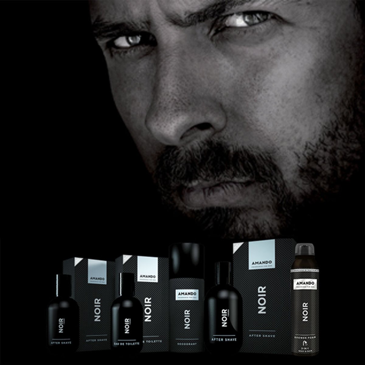 Amando set NOIR : Eau de Toilette 50ml Aftershave 100ml en Deodorant 150ml – foto 3