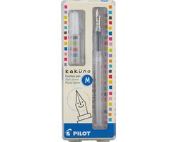 Pilot - Kakuno vulpen - doorzichtige houder - zwart inktpatroon kfpc-blkm