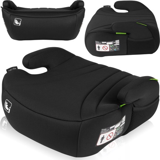 Lionelo Luuk i-Size - Zitverhoger Auto 6-12 Jaar / 125-150 cm - Brede Stoelverhoger met EPE-schuim - Ergonomische armleuningen - Wasbare hoes - Autozitje