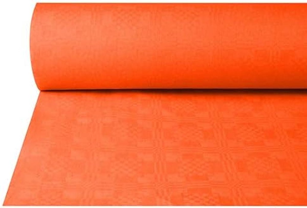 Damast Tafelkleed Terracotta 50 Meter Lang en 1 Meter Breed