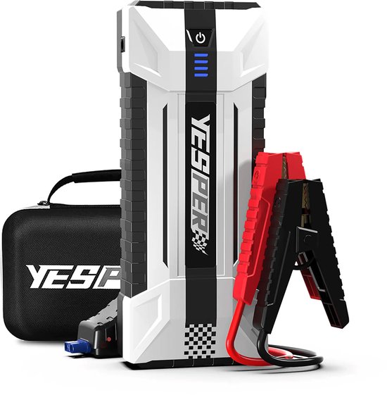 Yesper Speed 4120 Jumpstarter 12V - 24.000mAh - 4120A - Accu Booster voor Auto, Tractor, boot - Powerbank - Noodpakket - Geschikt voor −20°C tot +60°C - Noodstroomvoorziening