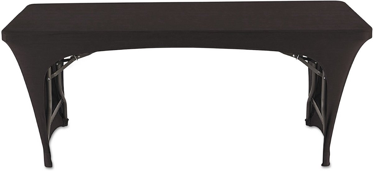 Stretch Tafelhoes Zwart voor Vouwtafel 183x76 cm - 2 Open Zijkanten