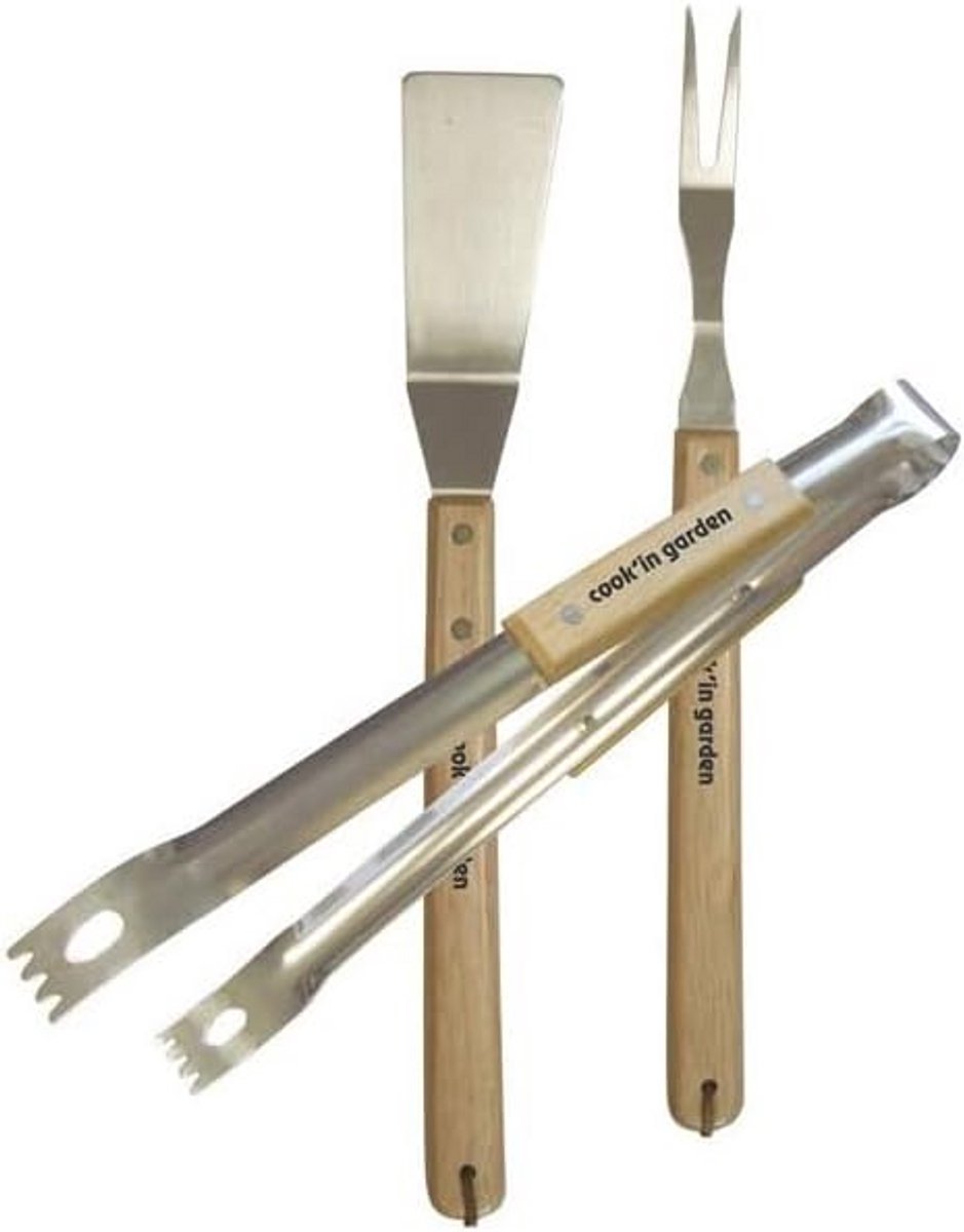 3-Delige BBQ Accessoire Set voor Grillen en Barbecue