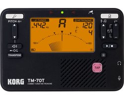 Korg TM-70T BK Combo Tuner Metronome - Chromatisch stemapparaat