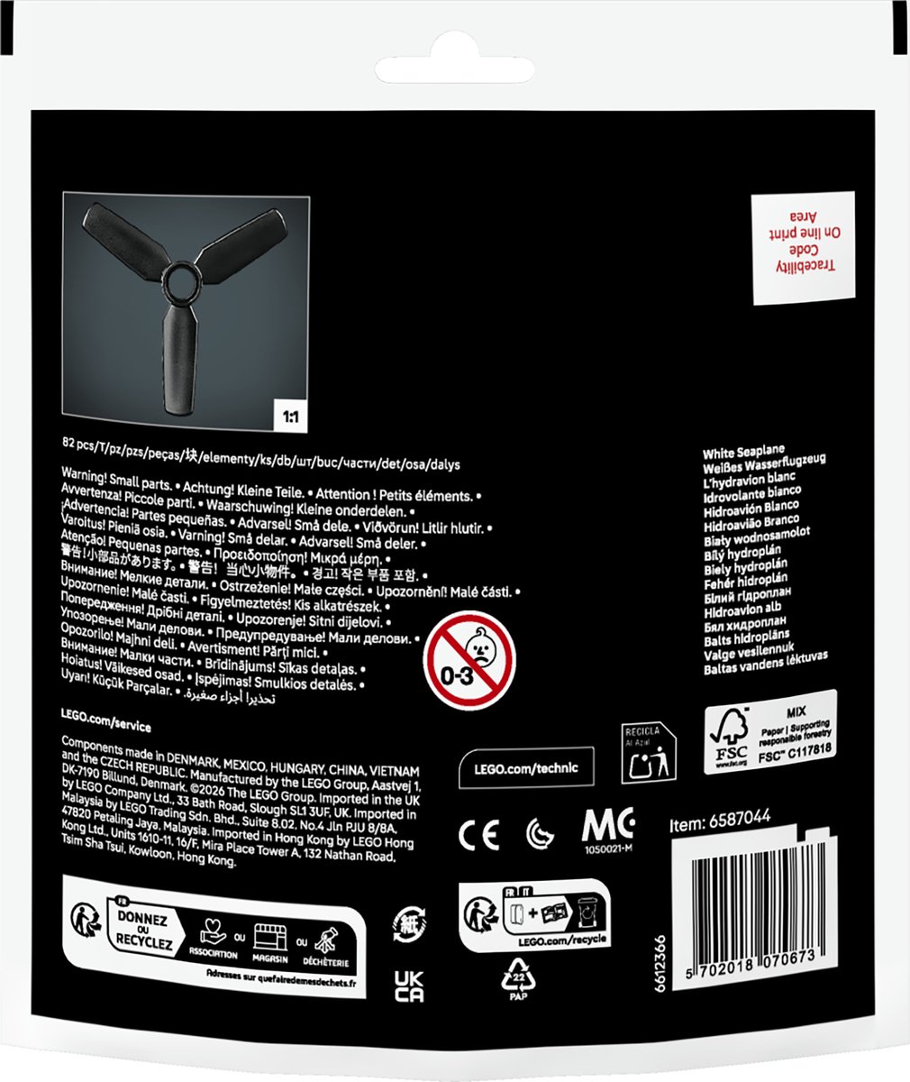 LEGO Technic - Wit watervliegtuig - 30736 — afbeelding 3