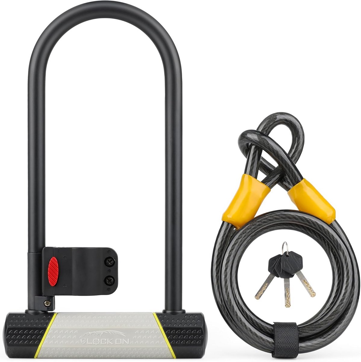 U-Slot Fietsslot met Kabel en Beugel - Extra Sterk Beveiliging voor Racefiets, Mountainbike en Vouwfiets