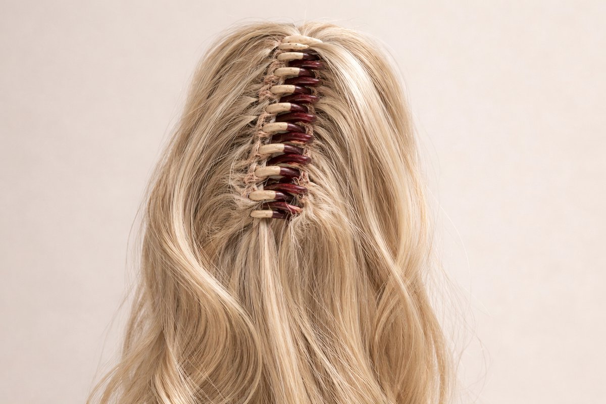 Love hair clip in staart kleur 613