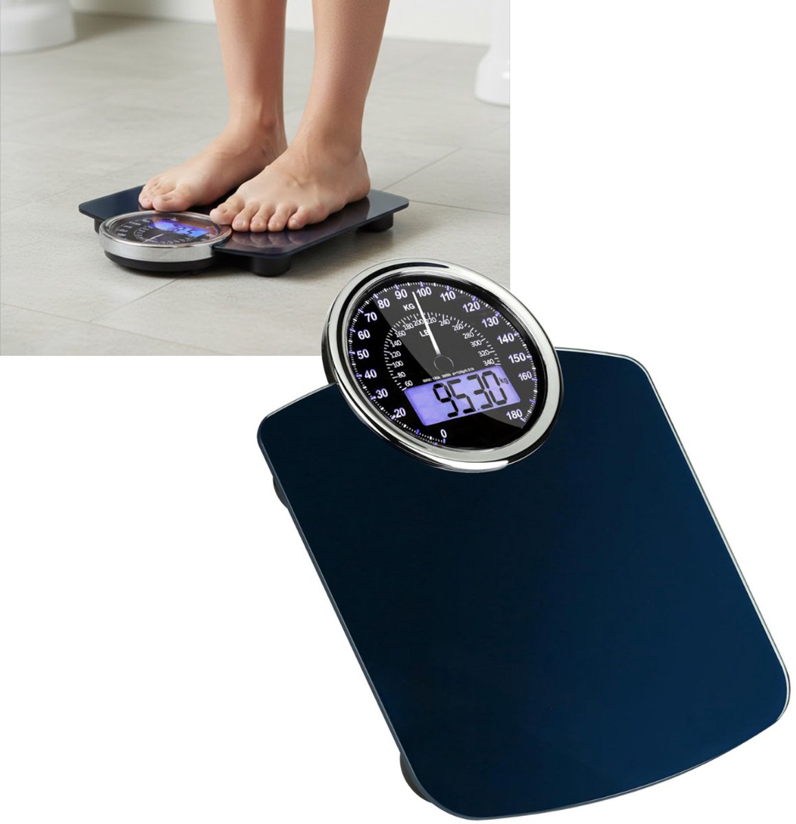 NBAP® Analoge Weegschaal - Personenweegschaal Beste Koop - Tot 180kg
