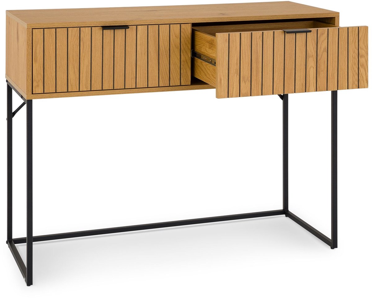 IDIMEX SELO-bijzettafel met 2 lades – wild eiken decor natuur