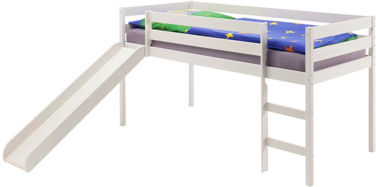 Glijbed Speelbed Avonturenbed BENNY, wit