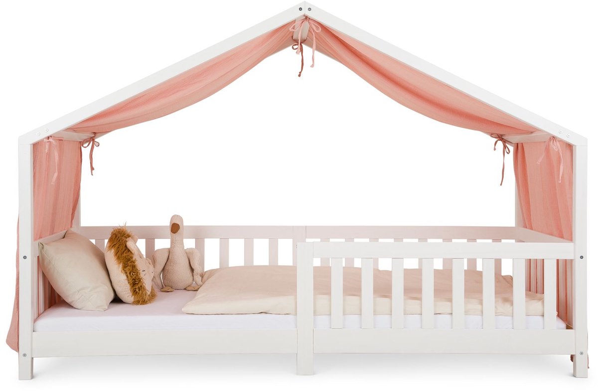 Huishemel LIAN in roze - bedhemel van 100% katoen, mousseline 2-laags, bedgordijn voor huisbedden, huisbeddecoratie - Hoofdafbeelding Ambience
