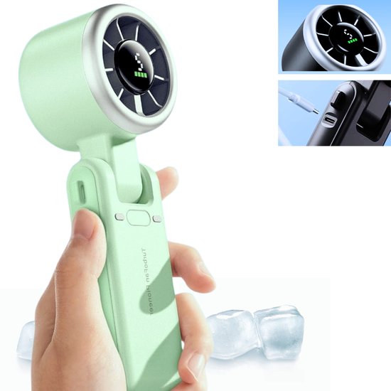 Oplaadbare Diveblues handventilator, krachtig 6W, 4x sterker, 10 uur batterij, compact, draagbaar, outdoor gebruik