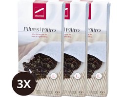 Shamila Theefilters – Set van 3 x 100 stuks – Maat L – Lege theezakjes voor losse thee – Biologisch afbreekbaar & chloorvrij – Wegwerp theefilters – Duurzaam alternatief