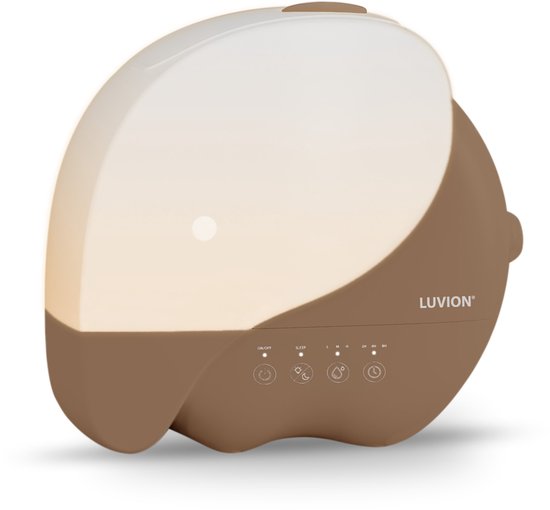 LUVION® Olifant Humidifier Mocha – Luchtbevochtiger & Nachtlampje – Ultrasone Mist – 3,8L – Ideaal voor Babykamer