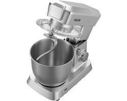 VEVOR Multifunctionele elektrische keukenmachine 1300 W met roestvrijstalen kom (4,3 L) en mengkom (1,5 L), deegmixer met 6+P snelheden, deeghaak, garde en klopper.