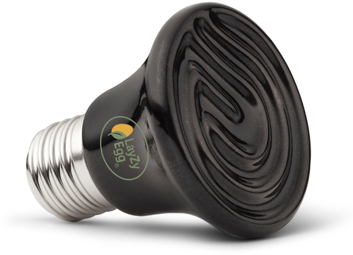 LayZyEgg® Keramische Warmtelamp 100W - E27 – Donkerstraler Zonder Licht – Zelfregulerend & Veilig – Warmtebron voor Kuikens, Reptielen, Amfibieën & Knaagdieren