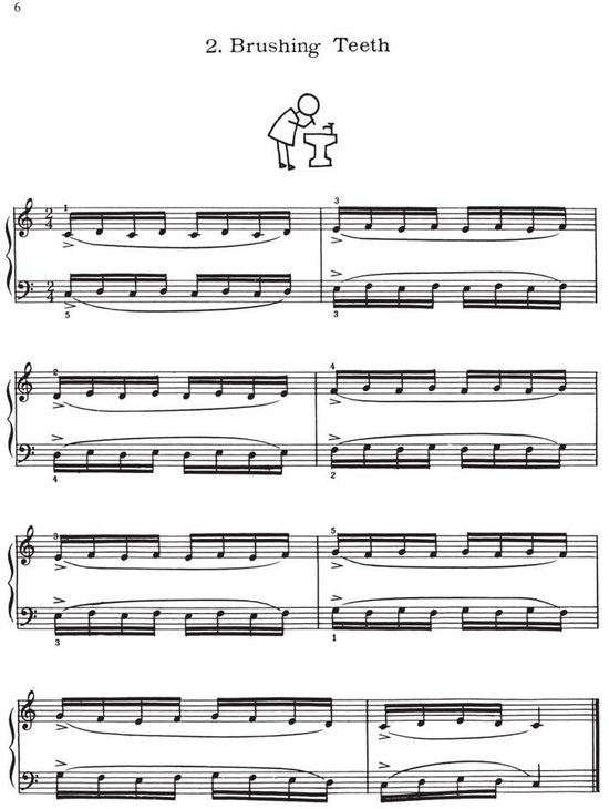Dagelijkse Pianotechniek Oefeningen Boek 2 voor Beginners — afbeelding 4